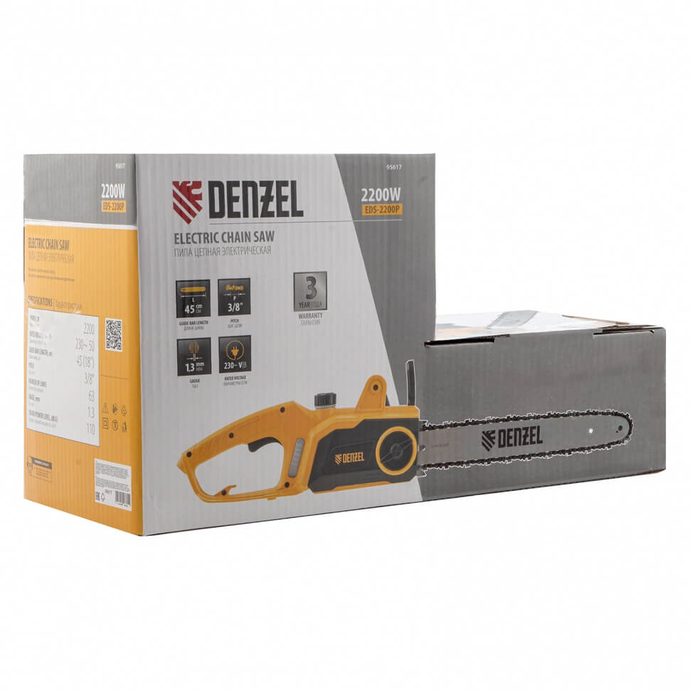 Пила цепная электрическая Denzel EDS-2200P, 95617