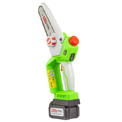 Пила-мини цепная аккумуляторная бесщеточная RedVerg RD-C18BLK/U