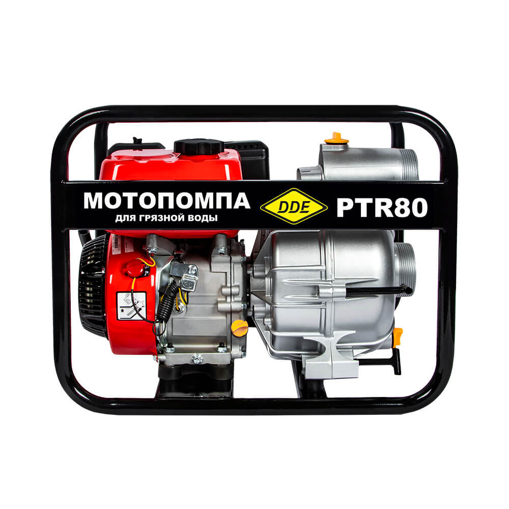 Мотопомпа бензиновая для грязной воды DDE PTR80