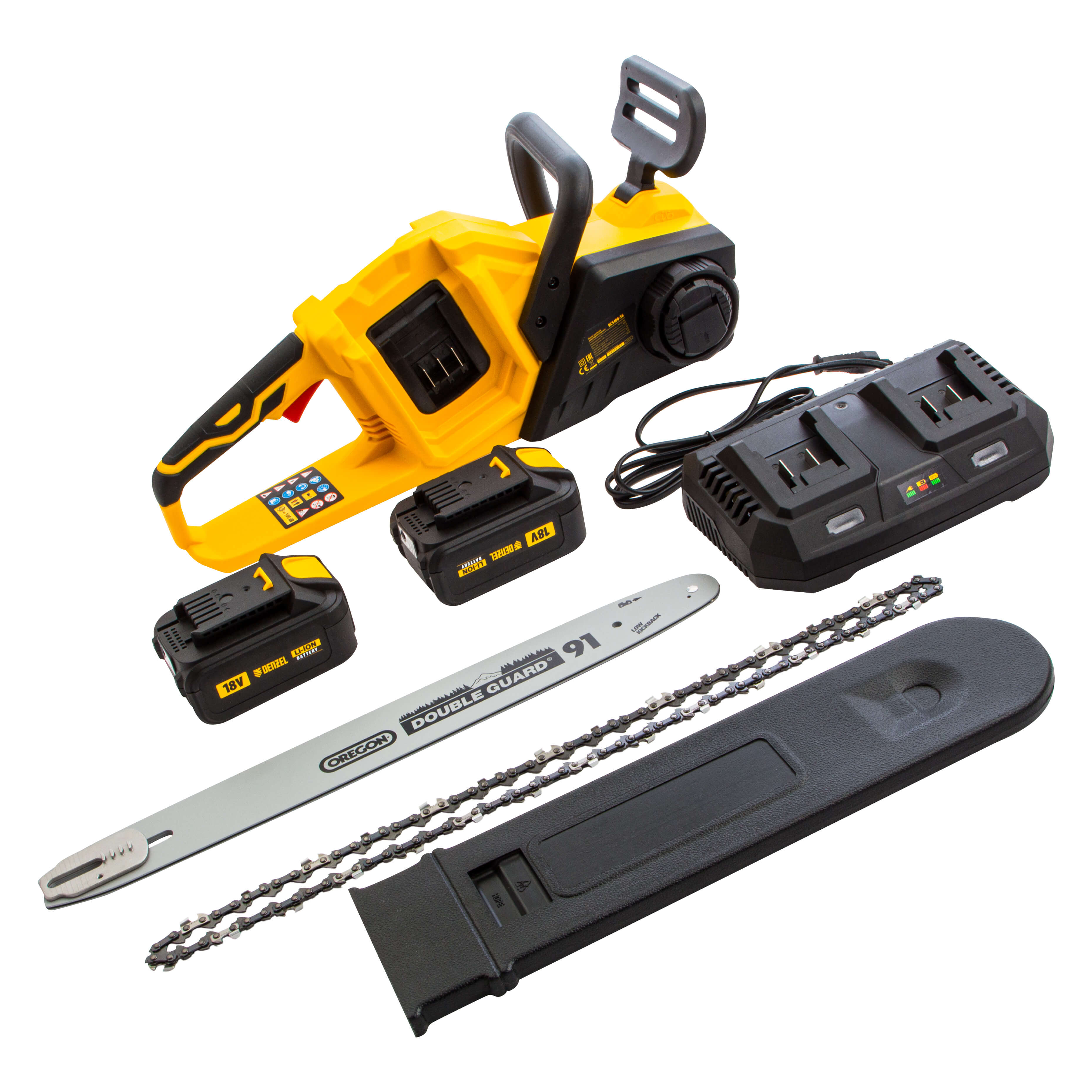 Цепная пила аккумуляторная Denzel RCS400-36, 58610