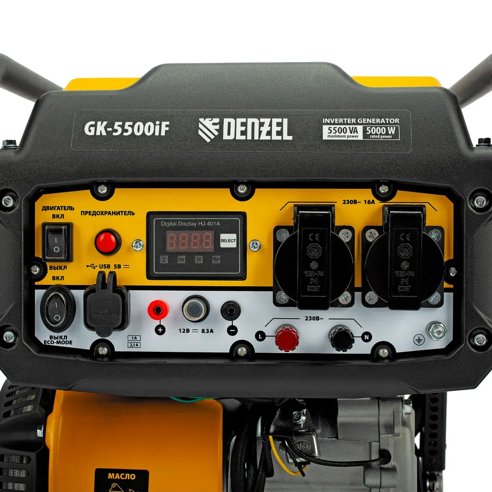 Генератор инверторный Denzel GK-5500iF, 94709