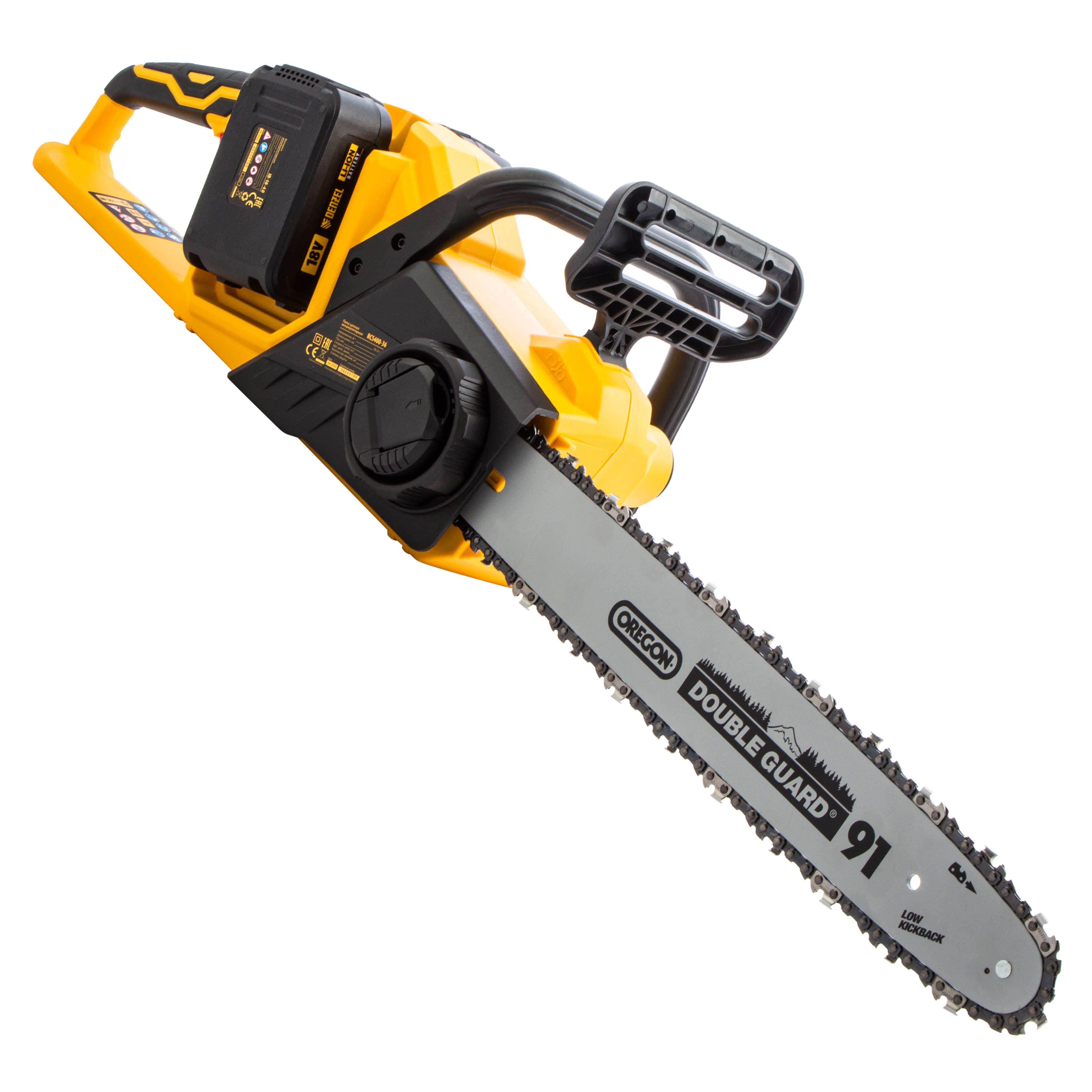 Цепная пила аккумуляторная Denzel RCS400-36, 58610